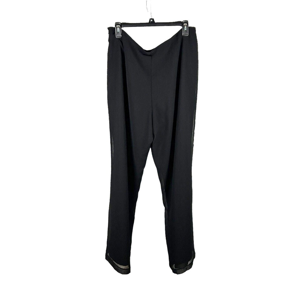 Joseph Ribkoff Womens 16 Sheer Black High-Rise Lined Palazzo Dress Pants Chiffon - Picture 3 of 12